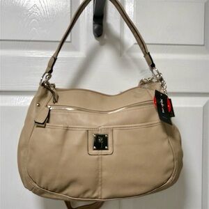 Sand faux Leather Shoulder/crossbodyBag.  NWT-Make an offer!
